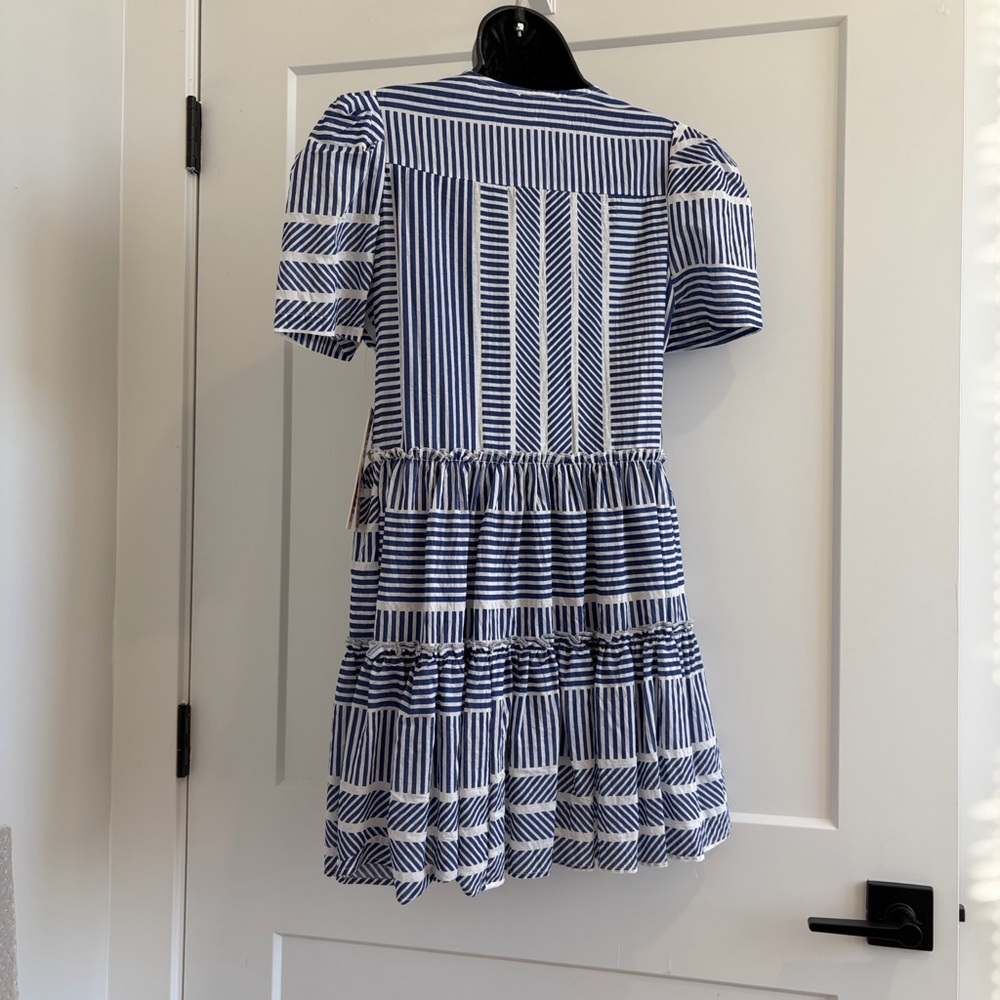 NWT Aqua Tiered V-Neck Mini Dress - Picture 5 of 6